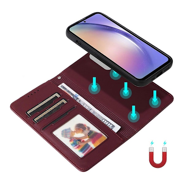 BETOPNICE 005 Samsung Galaxy A54 5G -kotelo, iskunkestävä irrotettava puhelimen nahkakansi Multicolor Style C