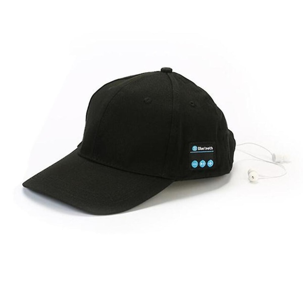 Trådlösa Bluetooth hörlurar Sport Music Cal Baseball Cap Ourdoor Headset Svart