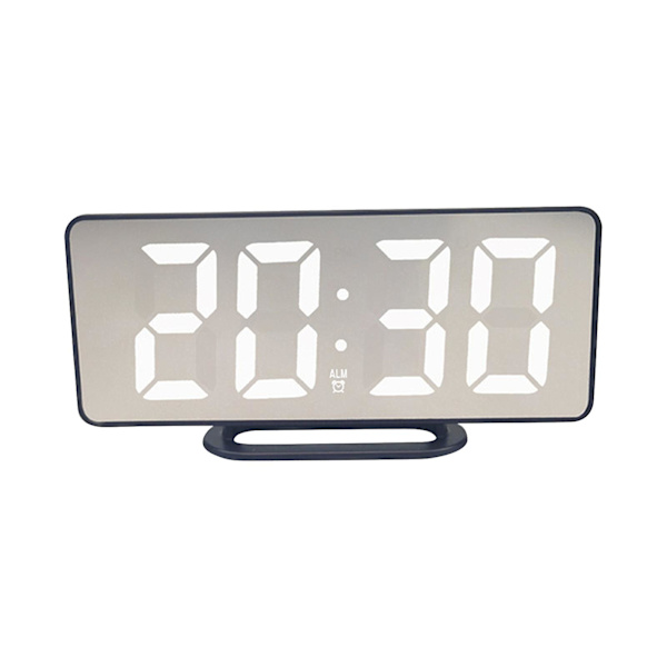 Ny Creative Mobiltelefon Laddningsspegel Elektronisk Sleepy Alarm Clock Led Display Hotellklocka H