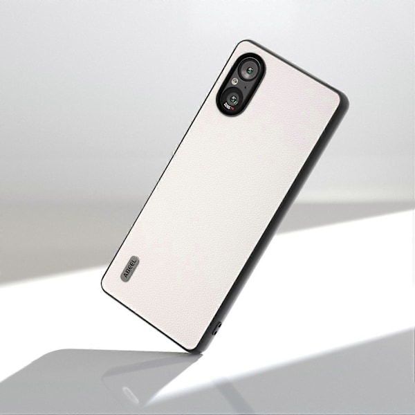 Til Sony Xperia 5 V Etui Ægte Ko Læder Belagt PC+TPU Telefon Cover Multicolor Style B