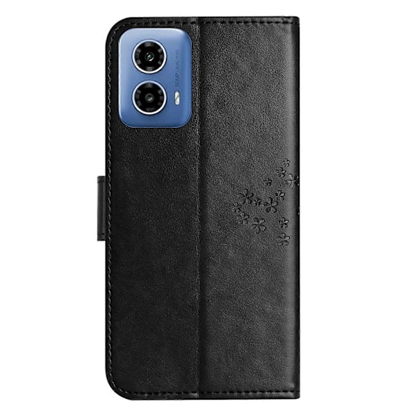 Til Motorola Moto G35 5G Etui PU Læder Ugle Træ Præget Tegnebog Telefon Cover Multicolor Style A
