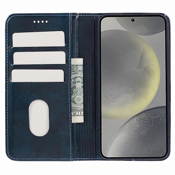 SUTENI PU Læder Cover til Samsung Galaxy S24+ Anti-Drop Stand Wallet Telefon Cover Multicolor Style B