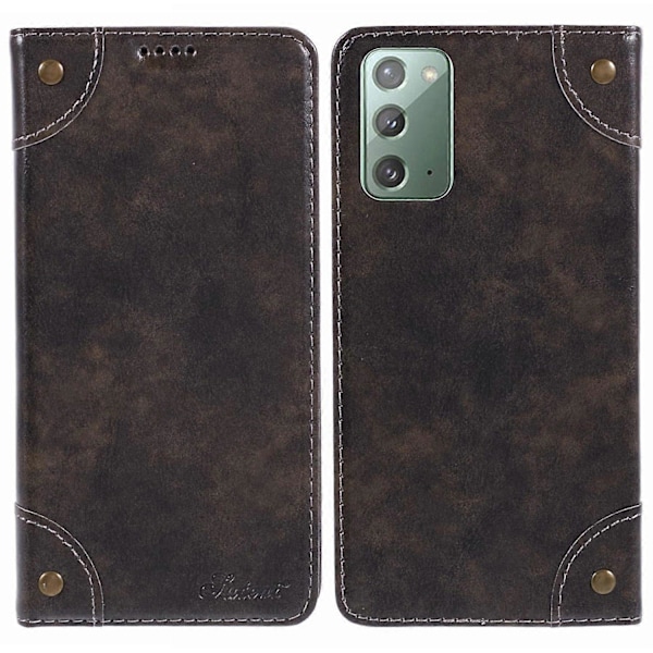 SUTENI Deksel til Samsung Galaxy Note20/Note20 5G PU Lær Cover Stativ Lommebok Telefon Shell Multicolor Style D