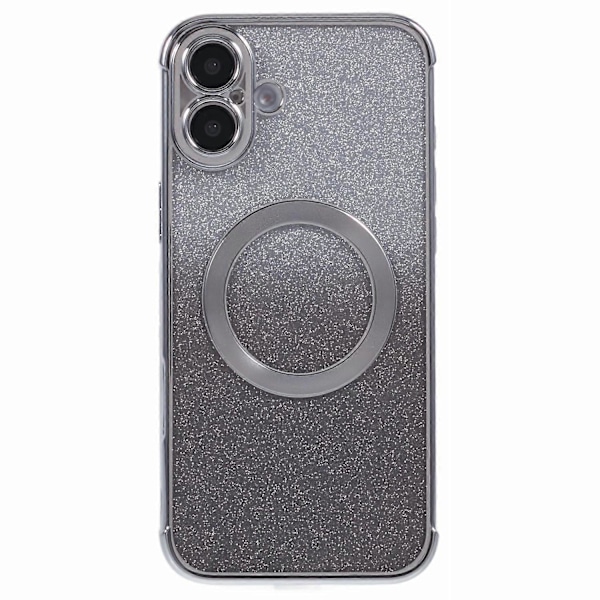 Til iPhone 16 Plus Cover Kompatibel med MagSafe Elektroplettering TPU Gradient Glitter Telefon Cover Multicolor Style A