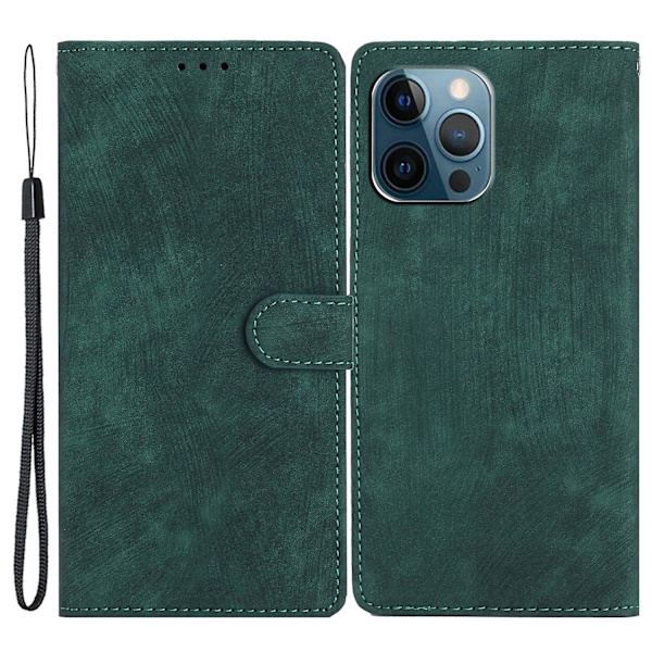 För Iphone 15 Pro Max Pu Läder Phone Case Skin-touch cover Green