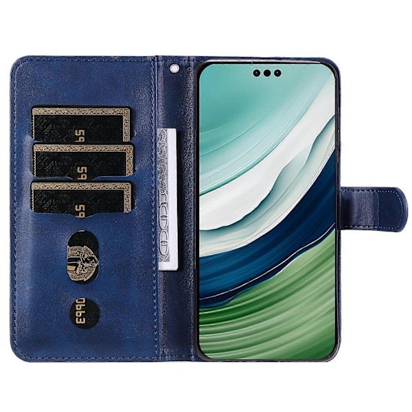 Til Huawei Mate 60 Etui Anti-Ridse Skal Lynlås Lommepung Stativ Telefon Cover Multicolor Style C