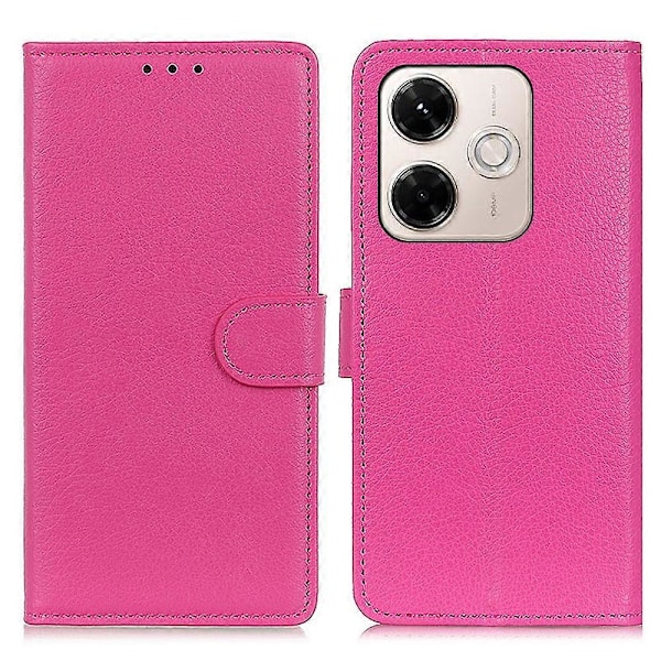 Til Xiaomi Redmi 13x 4G Wallet Case PU Læder Telefon Cover Litchi Tekstur Multicolor Rose