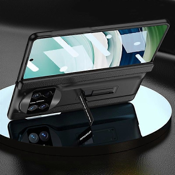 GKK Huawei Mate X5 -kotelo magneettisella jalustalla PC+PU-puhelinkuori kirkkaalla karkaistulla lasikalvolla Multicolor Style C