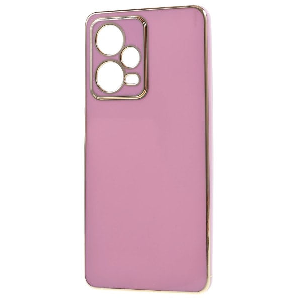 För Xiaomi Redmi Note 12 Pro 5g Glossy Tpu phone case Kameraskydd 6d cover Purple