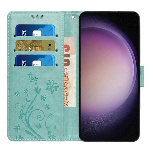 Samsung Galaxy A56 5G -puhelimen suojakotelo PU-nahkaa ja lompakko hihnalla Multicolor Style E