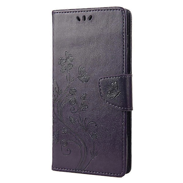 För Xiaomi Redmi Note 12 Pro+ 5G Ställ Telefonfodral PU Läder Blomma Fjäril Präglat Plånboksfodral Multicolor Style F