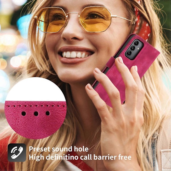 Læderetui med tryk, stativ og pung til Samsung Galaxy A05s 4G med 2 stropper Multicolor Style D