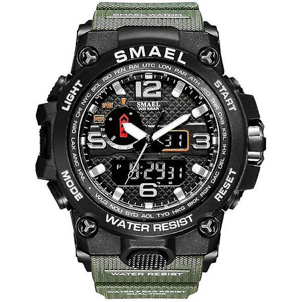 Smael 1545 LED Dual Display Herre Sportsur Elektronisk Quartz 5