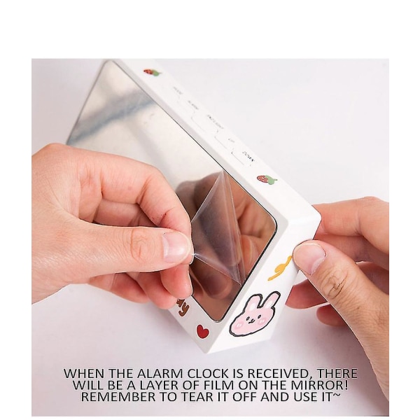 Bordsväckarklocka Kawaii digitala väggklockor Sömntränare Väckarklocka Barn vid soluppgången Elektronik Miclock Klocka Watch Skrivbord Pink with sticker