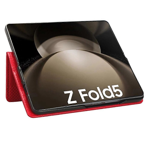 Samsung Galaxy Z Fold5 5G Retro PU-nahkainen puhelinkotelo magneettisella sulkemistelineellä Multicolor Style B