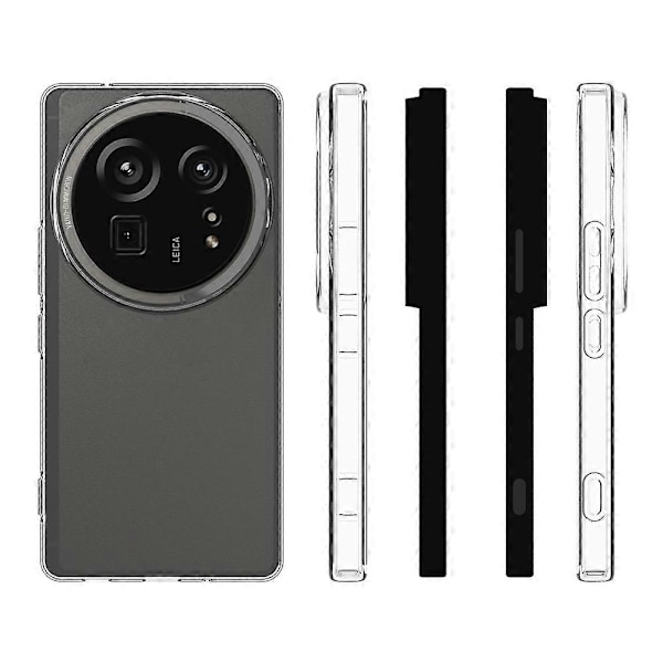 10 st/förpackning För Sharp Aquos R9 Pro Skal Vattenmärkesfritt TPU Skyddande Transparent Mobilskal