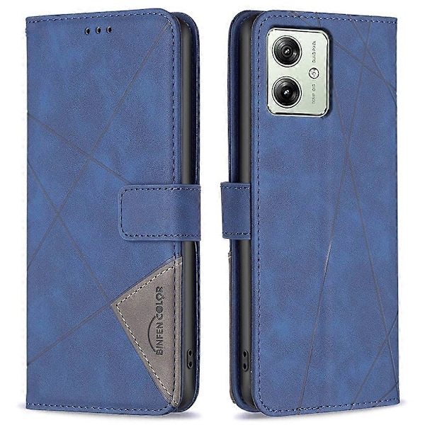 BINFEN COLOR BF05 Fodral för Motorola Moto G54 5G Präglat Läder Ställ Telefonfodral Multicolor Style E