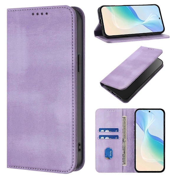 Oppo K13 5G -lompakkokotelot, retrokuvioitu RFID-suojattu nahkainen puhelinkotelo Multicolor Light Purple