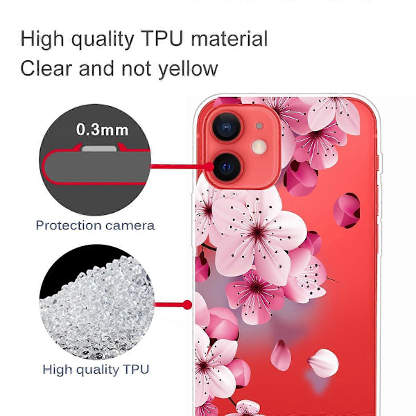 Pehmeä joustava TPU iskunkestävä suojakuori, söpö kuvioitu puhelinkotelo iPhone 13 6.1 tuumalle Multicolor Style M