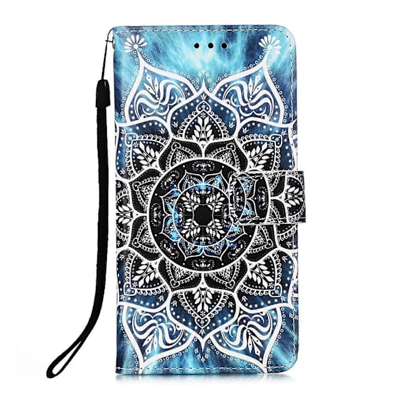 Kuvioitu nahkakotelo lompakkotelineellä iPhone 13 6.1 tuumalle Multicolor Style D