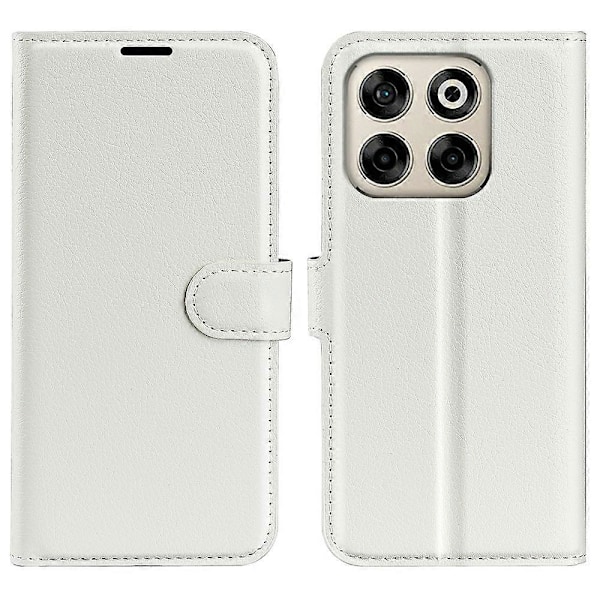 Til ZTE Blade V70 Etui Litchi Tekstur Stødsikkert Læder Wallet Telefon Cover - Grøn Multicolor White