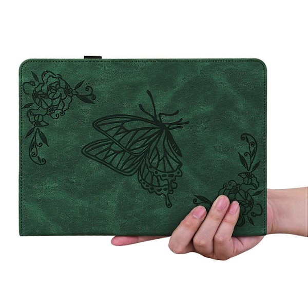 Tablet Cover til Realme Pad 2 PU Læder Cover Sommerfugl Blomst Præget Kortholder Shell Multicolor Style A