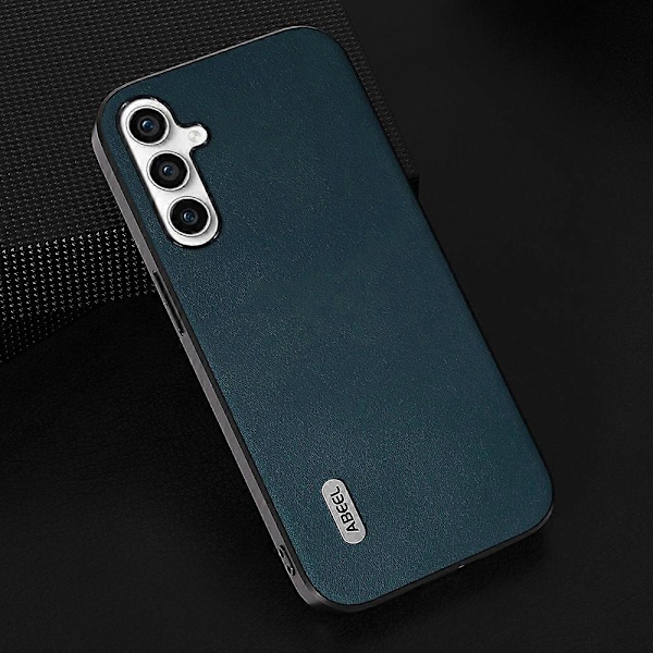Skyddsfodral för Samsung Galaxy A54 5G Nappa Textur Äkta Läder+PC+TPU Mobilskal Multicolor Style B
