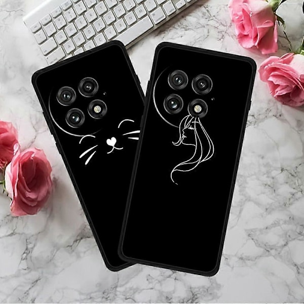 OnePlus 13 Viivapiirroskuvioitu naarmuuntumaton pehmeä TPU-puhelinkuori Multicolor Sailboat