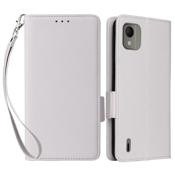 Anti-ridse telefoncover til Nokia C110 Litchi Tekstur PU Læder Wallet Stand Cover Multicolor Style A