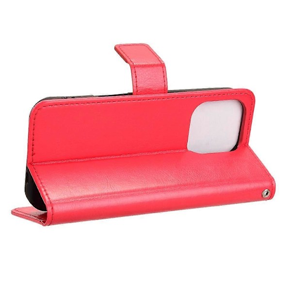 Crazy Horse tekstur PU læder telefonpung cover til iPhone 16 Pro Max Multicolor Style B