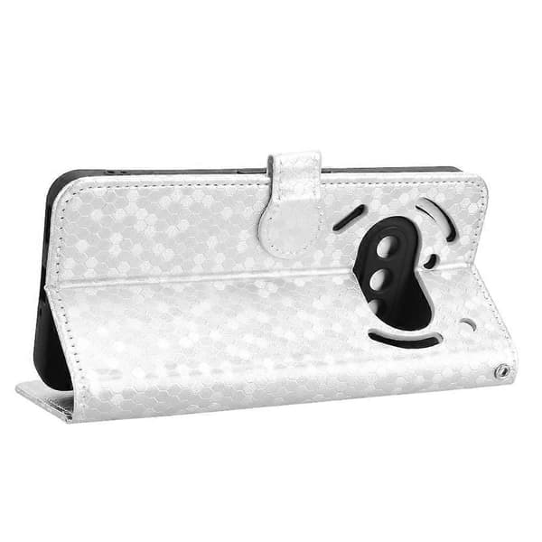 Plånboksfodral för Nothing Phone med prickmönster, PU-läder Multicolor Silver
