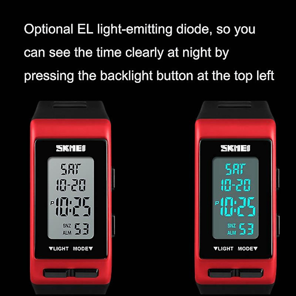 Skmei 1362 Fashion Waterproof Countdown Led Watch Grey