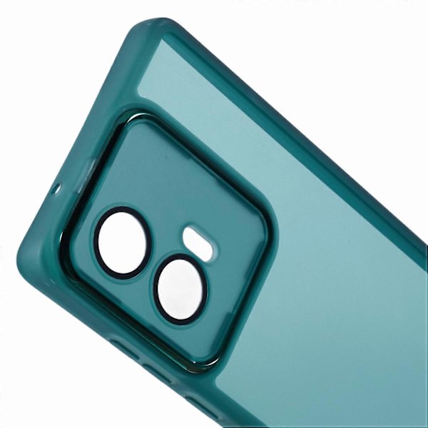 DKSM Serie Til Motorola Edge 50 Fusion 5G Cover Elektropletteret Kameraramme TPU Telefon Cover Multicolor Transparent Army Green