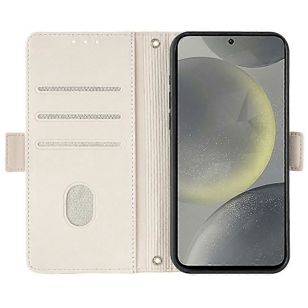 Læder Wallet Case med RFID-blokering og stativfunktion samt håndrem til Samsung Galaxy S25 Multicolor Style C