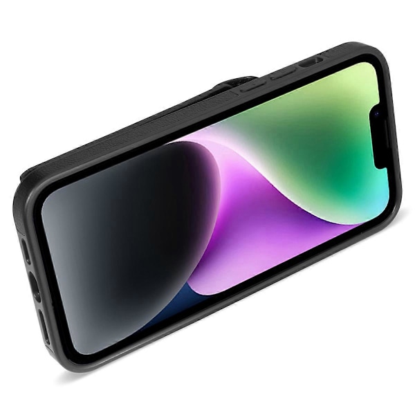 Korttipaikallinen puhelinjalustakotelo iPhone 15:lle, vetoketjutasku PU-nahkapäällysteinen TPU-suojus Multicolor Style C