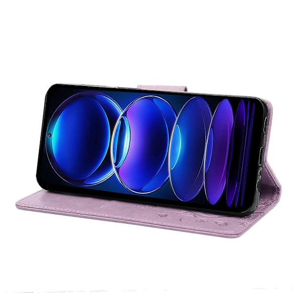 Xiaomi Redmi Note 12 Pro+ 5G -puhelimen suojakotelo, PU-nahkaa, kukka- ja perhoskuviointi, lompakkokotelo Multicolor Style H