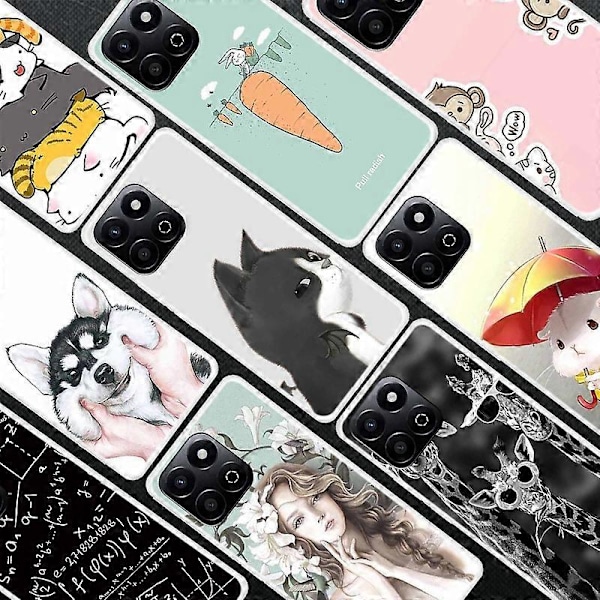 Kompatibel med Honor X7c 4G telefondeksel Multicolor Cat
