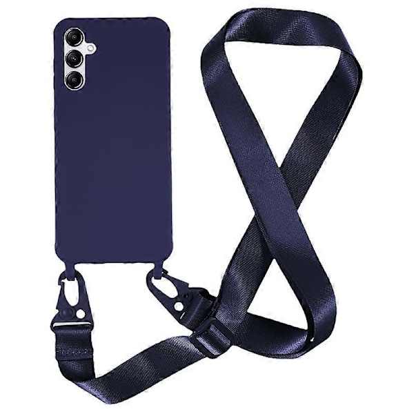 Matt TPU-skal med lång snodd för Samsung Galaxy A05s 4G Multicolor Dark Blue