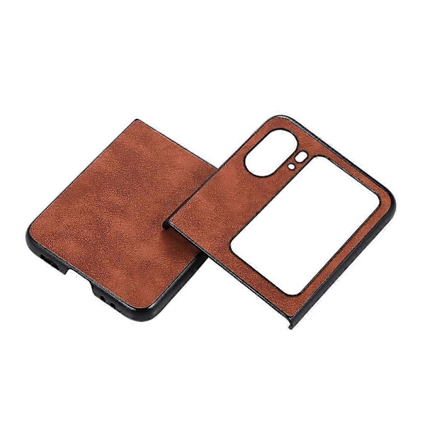 Til Oppo Find N2 Flip 5G Smartphone Etui PU Læderbelagt PC Anti-ridse Telefon Cover Multicolor Style D