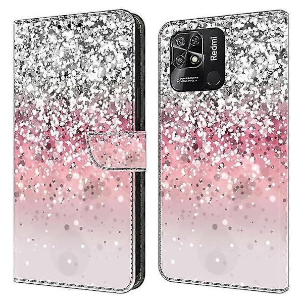 Læderetui med mønstertryk til Xiaomi Redmi 10C 4G Etui Anti-Drop Wallet Telefonetui Multicolor Style C