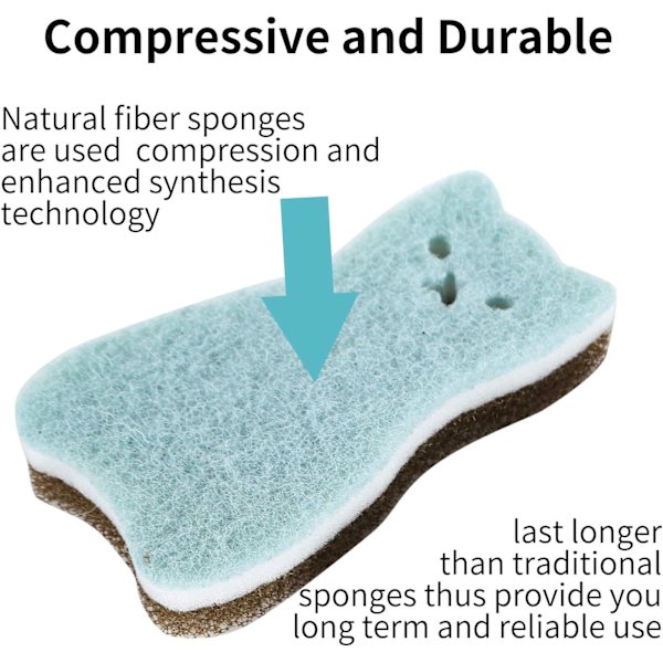 Nya Köksskrubbsvampar Heavy Duty Multi-Purpose Non-Rep Scrubb
