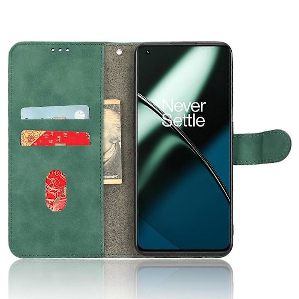 OnePlus 11 5G -puhelimelle suunniteltu nahkainen suojakotelo, jossa on lompakko ja jalusta Multicolor Style C
