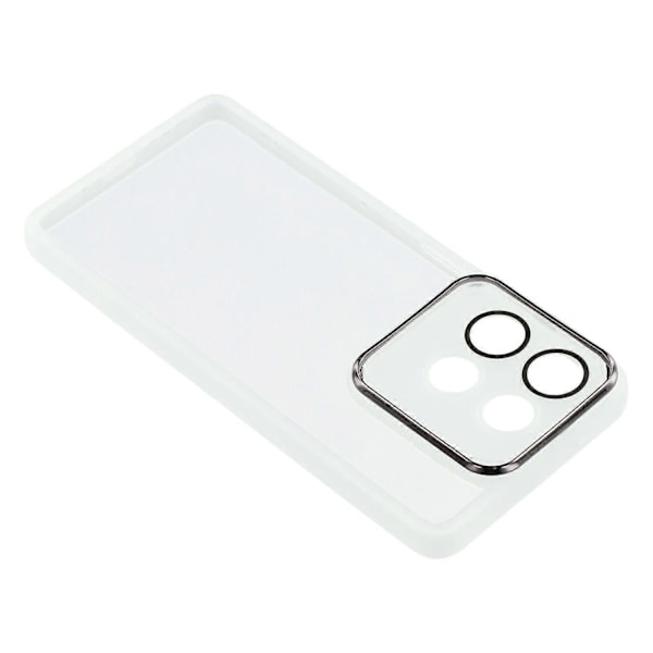 Motorola Moto G75 5G -kotelo, galvanoidulla kamerakehyksellä, TPU-puhelinkuori Multicolor Transparent White