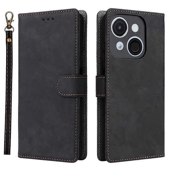 For itel A50C A669L Lommebok Etui RFID-blokkering PU-Lærdeksel Stativ Visning Multicolor Style A