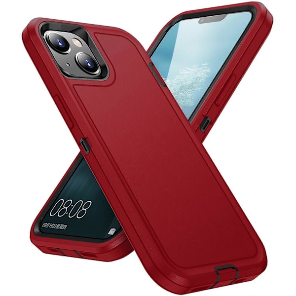 Til iPhone 13/14 Telefon Cover TPU+PC Stødsikker Beskyttelses Cover med Indvendigt EVA Papir Multicolor Style B