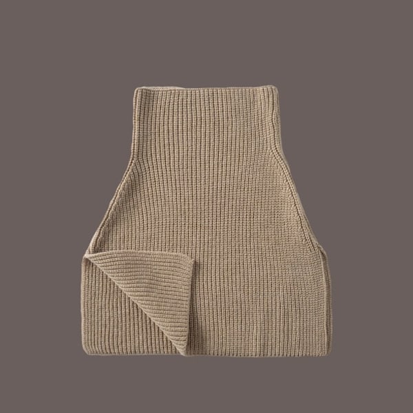 Stickad halsduk med turtleneck KHAKI 2 khaki khaki 2-2