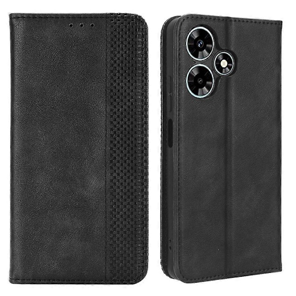 Infinix Hot 30 Play Retro PU-nahkakotelo Folio-jalustalla ja lompakolla, suojakuori Multicolor Style A