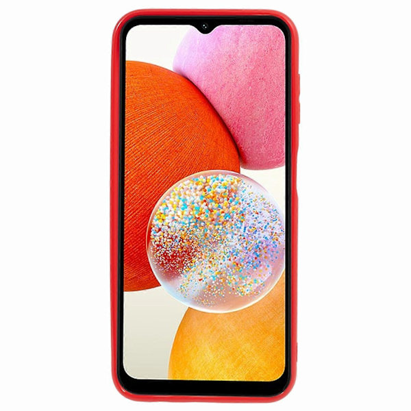 För Samsung Galaxy A14 5G/A14 4G Stöttåligt Glansigt Baksideskal, Glansigt TPU-telefonfodral Skyddande Skal Multicolor Style D