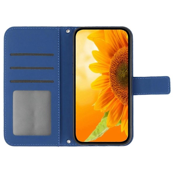 Crossbody telefoncover i PU-læder med solsikkedesign og stativ til Samsung Galaxy A35 5G Multicolor Style A