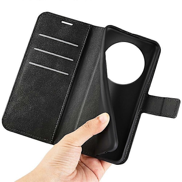Til Xiaomi Poco C75 4G/Redmi 14R 5G/14C 4G Stand Case Anti-Scratch Kalvetekstur Læder Telefon Cover Multicolor Style B